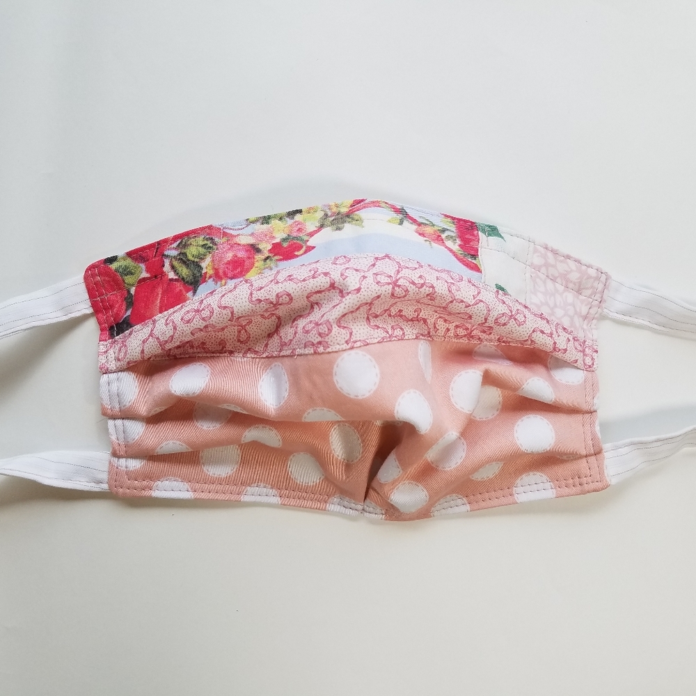 Patchwork Quilted handmade Pink Shades Face mask